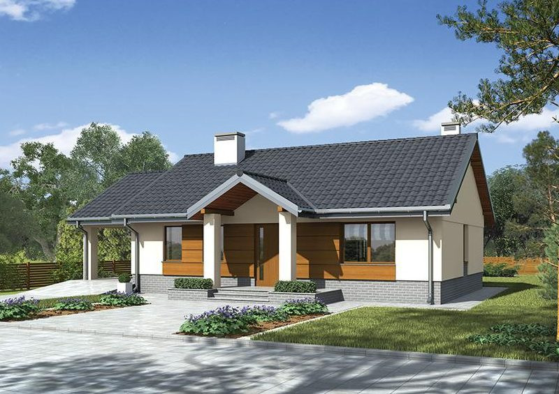 Nhà cấp 4 lợp mái tôn ngang 5m là lựa chọn hợp lý cho gia đình có kinh phí eo hẹp. Ảnh: Mauthietkenhadep.