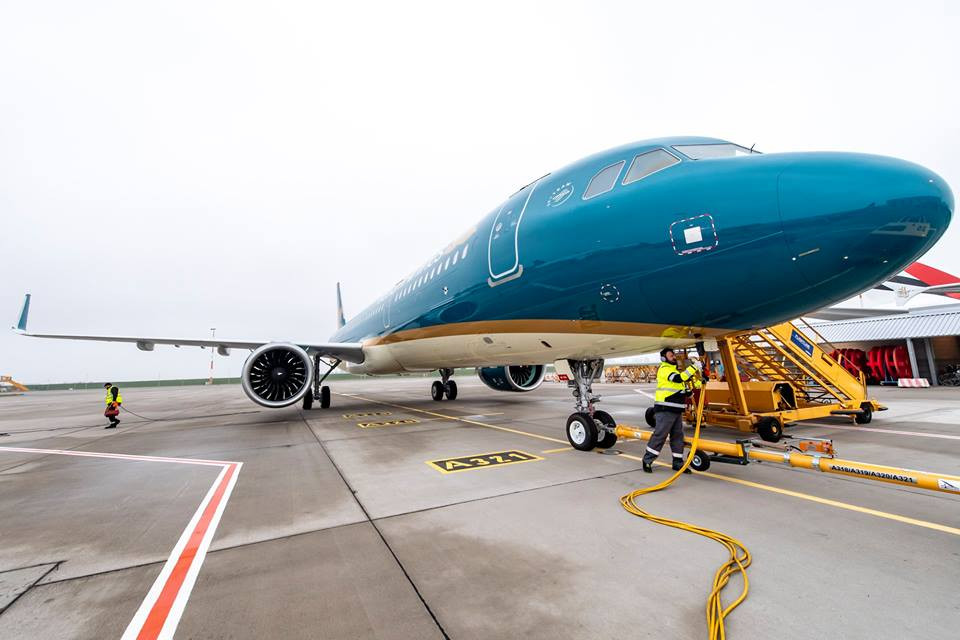 Phiên bản A321neo của Vietnam Airlines sắp nhận được trang bị động cơ Pratt and Whitney Pure Power thuộc nhóm hiện đại và tiết kiệm nhiên liệu nhất thế giới. Ảnh: Vietnam Airlines.
