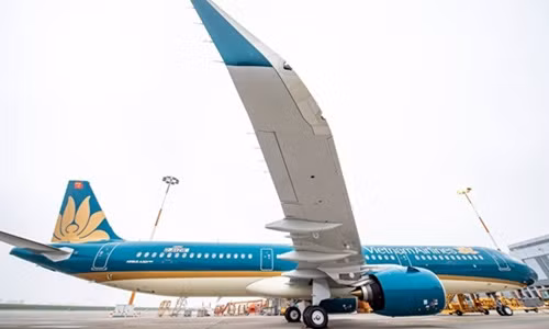 Tháng 11 này, Vietnam Airlines đón chiếc máy bay đầu tiên trong loạt 20 chiếc Airbus A321neo dự kiến được hãng hàng không quốc gia nhận từ nay đến năm 2019. Ảnh: Vietnam Airlines.