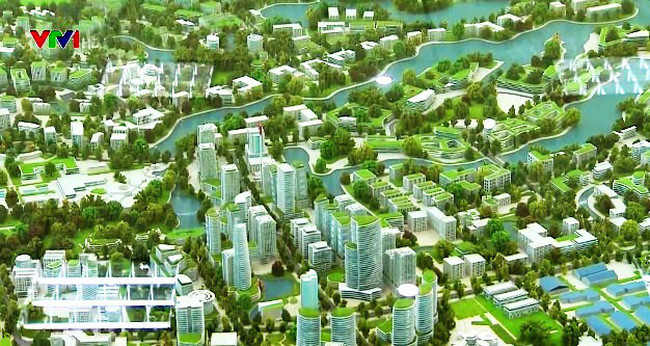 Đặc biệt, trong khu đô thị còn có vùng vành đai xanh - khu vực sân bay Hòa Lạc có diện tích khoảng 1.270ha, dân số khoảng 900 người. Ảnh minh họa: VTV.