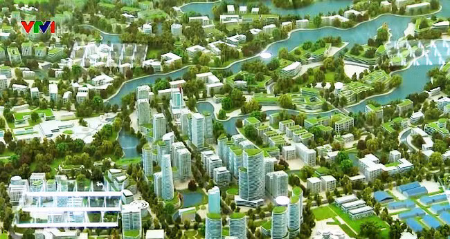 Đặc biệt, trong khu đô thị còn có vùng vành đai xanh - khu vực sân bay Hòa Lạc có diện tích khoảng 1.270ha, dân số khoảng 900 người. Ảnh minh họa: VTV.