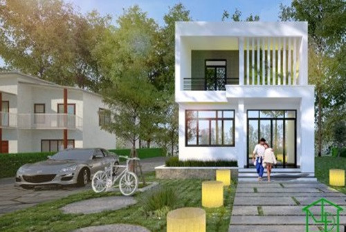 Biệt thự mini nhỏ gọn với tổng diện tích 1 sàn 45m2 ngày càng trở nên phổ biến ở thành phố lớn. Ảnh: Thietkethicongnhadep.