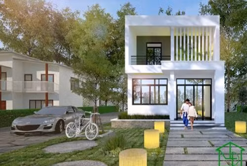 Biệt thự mini nhỏ gọn với tổng diện tích 1 sàn 45m2 ngày càng trở nên phổ biến ở thành phố lớn. Ảnh: Thietkethicongnhadep.