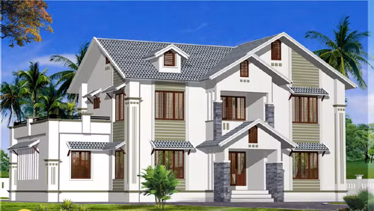 Thiết kế mái dốc hiện đại không chỉ nằm ở phần mái mà có thể áp dụng ở những ô cửa sổ lớn hay nhỏ. Ảnh: Kientructrangkim.