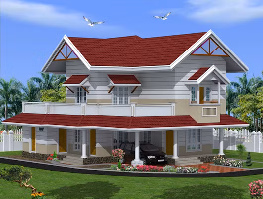 Sự cách tân của mái dốc theo xu hướng hiện đại giúp các gia chủ thuận tiện khi thi công và lựa chọn chất liệu, màu sắc. Ảnh: Kientructrangkim.