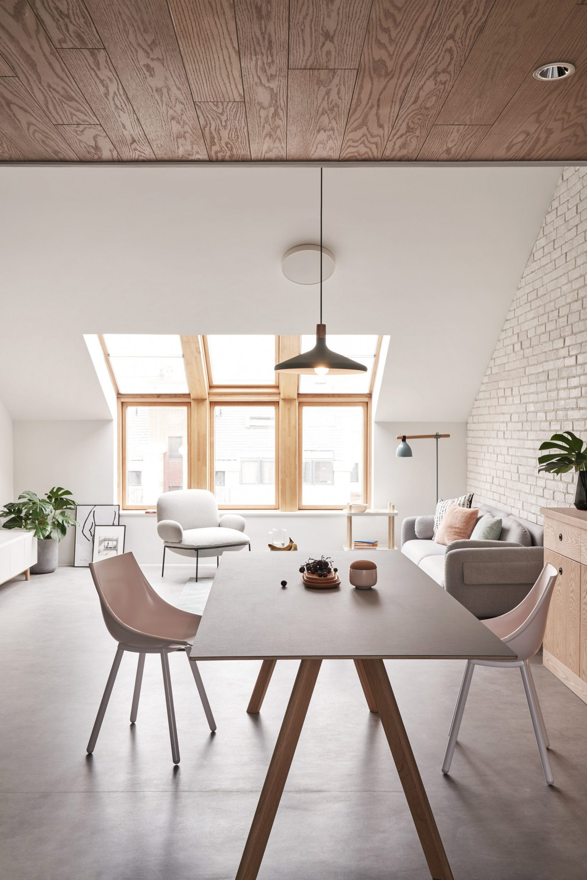 Nội thất với tông màu pastel thanh lịch.