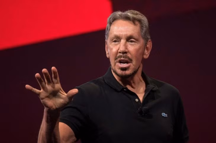 Larry Ellison là ông trùm tư bản người Mỹ, đồng sáng lập tập đoàn Oracle sở hữu khối tài sản 58,4 tỷ USD.