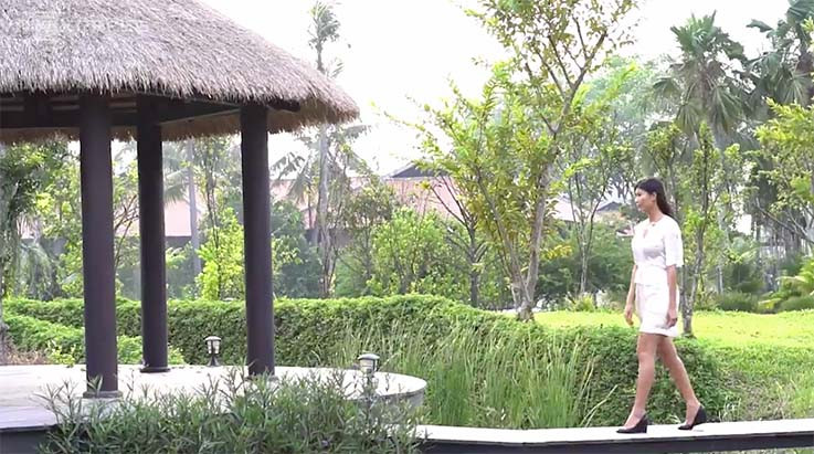 Ngoài bể bơi lớn, biệt thự còn có khu vườn rộng, trồng nhiều loại cây cảnh. Ảnh: Dân Việt.