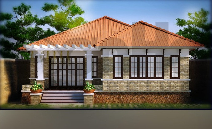 Y tưởng thiết kế biệt thự hiện đại mini 100m2 theo xu hướng mới nhất hiện nay. Ảnh: Xaydungsonha.