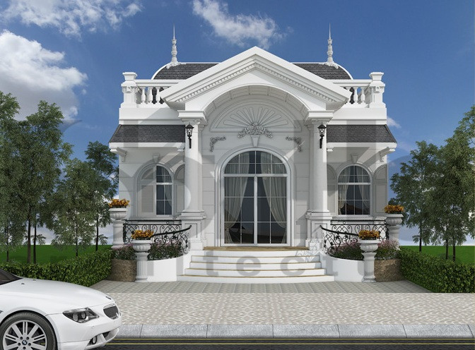 Công trình ấn tượng bởi thiết kế vô cùng tinh xảo, độc đáo và lạ mắt. Ảnh: Xaydungsonha.