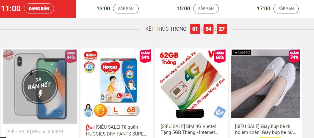 Chương trình giảm giá ngày Black Friday của Lazada bắt đầu từ ngày 23/11 và kết thúc ngày 26/11. Các sản phẩm giảm từ 30% - 70%. Ảnh: Lazada.