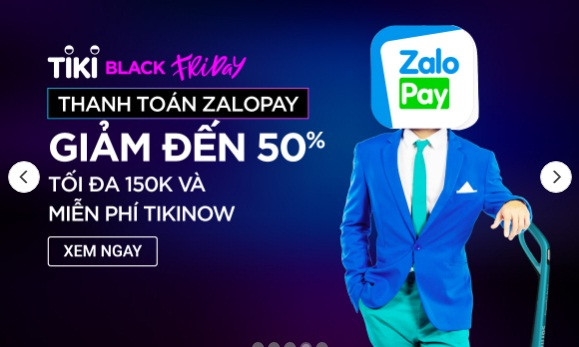 Hưởng ứng "ngày thứ sáu đen tối" Black Friday, nhiều trang thương mại điện tử ở Việt Nam cũng bắt đầu tung các chương trình giảm giá. Ảnh: Tiki.