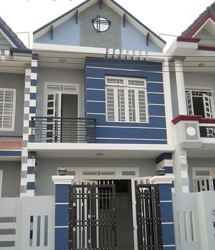 Không quá cầu kỳ trong các chi tiết trang trí ngoại thất giúp chủ nhà giảm một phần chi phí đáng kể. Ảnh: Xaydunganphuoc.