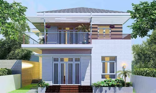 Nhà ống mái thái giúp tản nhiệt, chống nắng nóng vào nhà và có khả năng thoát nước khi trời mưa, tránh thấm dột. Ảnh: Oxii.