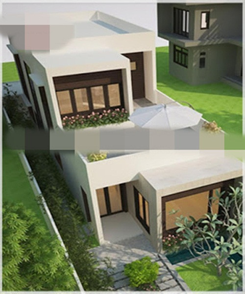 Với ý tưởng về không gian thiên nhiên, ngôi nhà được bày trí nhiều cây xanh, làm giảm cái nắng chói chang. Ảnh: Houseland.