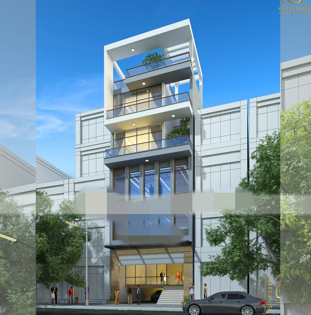 Mặt tiền ngôi nhà thể hiện sắc nét vẻ đẹp hiện đại và mới mẻ mà Kiến trúc sư muốn gửi gắm tới. Ảnh: Greenhouse.