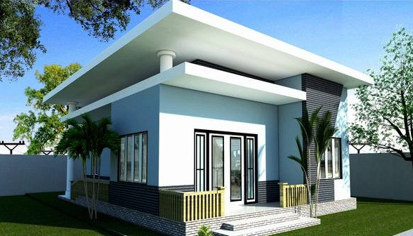 Nhà thiết kế theo kiểu hình hộp vuông phong cách Zen Nhật Bản, tối giản các chi tiết cầu kỳ, thay vào đó là các mảng khối kiến trúc phi đối xứng. Ảnh: Thietkenhadepmoi.