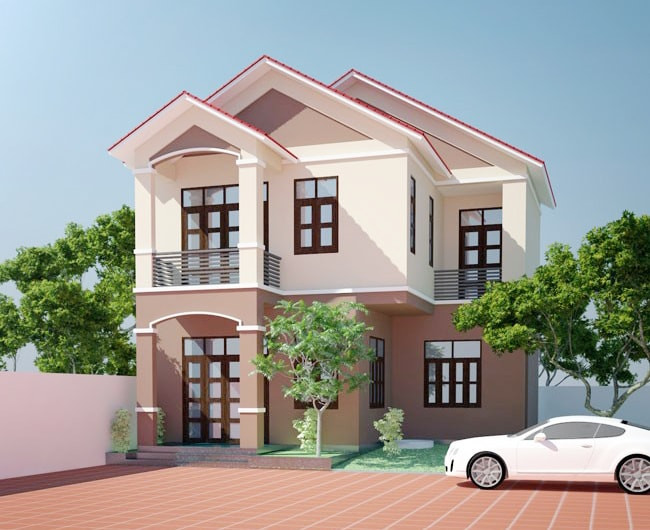 Vẻ đẹp thanh lịch đến từ sự phối tông màu hài hòa của màu cam đào và màu kem. Ảnh: Internet.