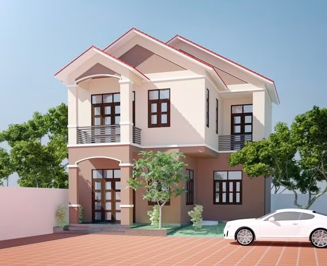 Vẻ đẹp thanh lịch đến từ sự phối tông màu hài hòa của màu cam đào và màu kem. Ảnh: Internet.