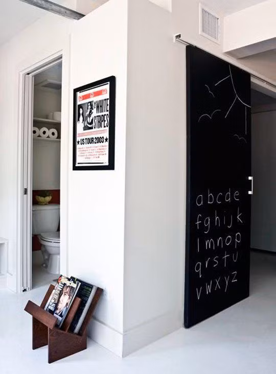 Cửa kiêm bảng đen mang lại sự thích thú đặc biệt cho trẻ em.