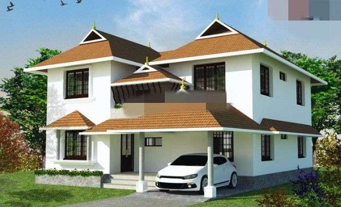 Với chi phí khoảng 1,4 tỷ đồng, căn biệt thự 2 tầng nổi bật với phong cách cổ điển cách tân. Ảnh: Dti.