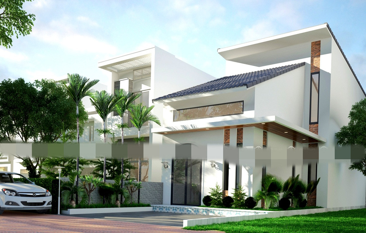 Mẫu nhà mái dành cho những gia chủ vừa muốn vẻ hiện đại lại vừa muốn lưu giữ chút hoài cổ. Ảnh: Xaydungdatthu.