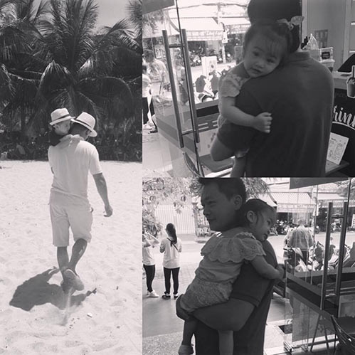 Sau khi kết hôn, Phan Thị Lý thường xuyên cập nhật những hình ảnh của chồng và con trên trang cá nhân. Ảnh: Khoevadep.