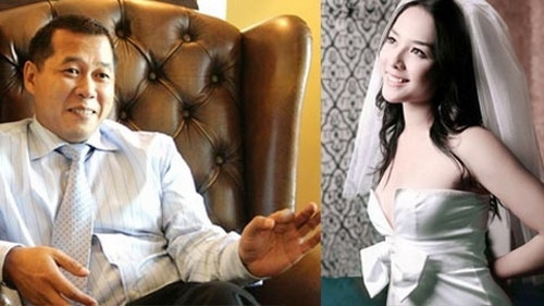 Tháng 8/2011, Á hậu Hoàn vũ Việt Nam năm 2008 Dương Trương Thiên Lý kết hôn cùng doanh nhân Nguyễn Quốc Toàn. Đại gia Nguyễn Quốc Toàn chính là con trai của Tư Hường - bà chủ của Tập đoàn Hoàn Cầu và ngân hàng Nam Á. Ảnh: Dân Việt.