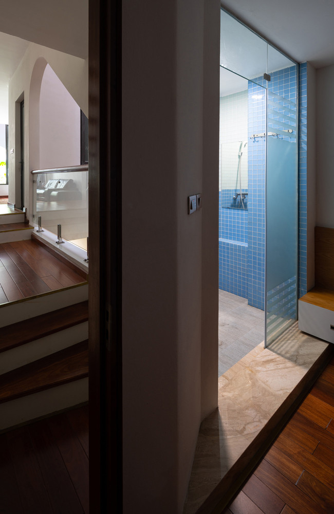 Khu vực phòng tắm thiết kế mở. Nguồn ảnh: Triệu Chiến.