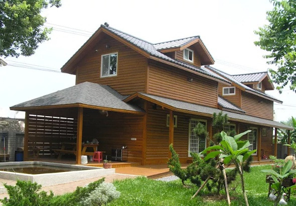 Nhà gỗ lắp ráp có cấu trúc bền vững, phong cách mới mẻ và hiện đại. Nguồn ảnh: Homify.