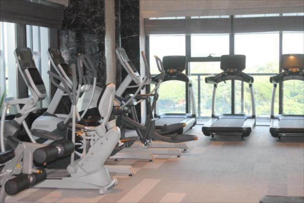 Phòng tậm gym hiện đại cho các cầu thủ đội tuyển Việt Nam luyện tập.