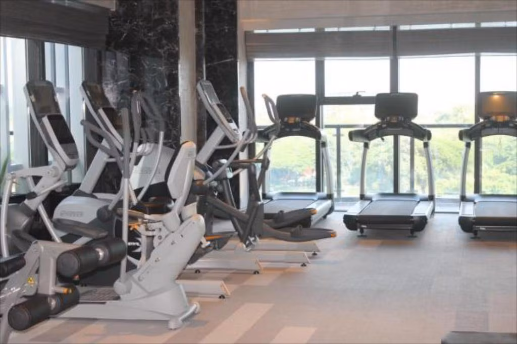 Phòng tậm gym hiện đại cho các cầu thủ đội tuyển Việt Nam luyện tập.