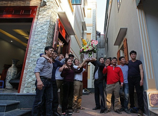 Khoảng sân thoáng đãng của gia đình Quang Hải. Ảnh: Vietnamnet.