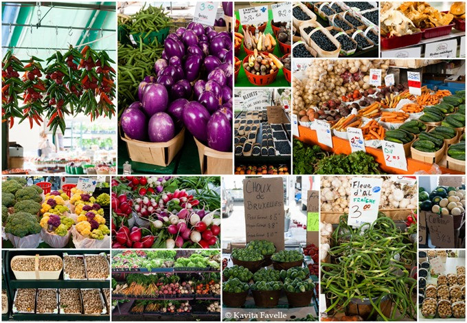 Đủ các loại rau trái cây với màu sắc bắt mắt. Ảnh: Printest.