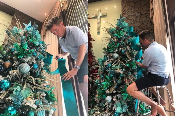 Các phụ kiện trang trí đều cho chính nam ca sĩ mua và mang về từ nước ngoài. Ảnh: VTC.