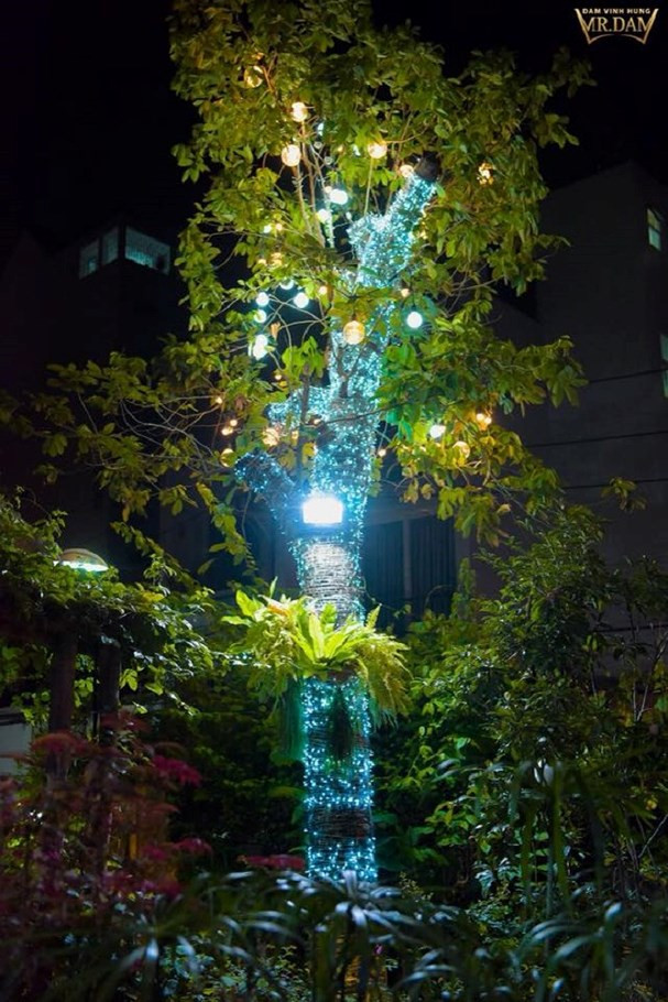 Khu vườn của ca sĩ Đàm Vĩnh Hưng cũng được trang hoàng cầu kỳ. Ảnh: VTC.
