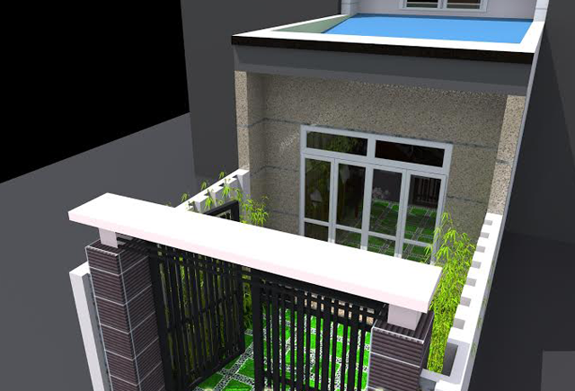 Nhà cấp 4 gác lửng 4x20m nổi bật với phong cách kiến trúc đô thị, bố cục hiện đại, đường nét sắc sảo, màu sắc trẻ trung. Ảnh: Maunhadepmoi.