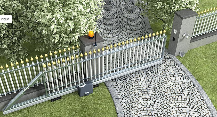 Cổng sắt trượt được sơn tĩnh điện nên ít bị gỉ sét. Ảnh: Camnanglamnha.