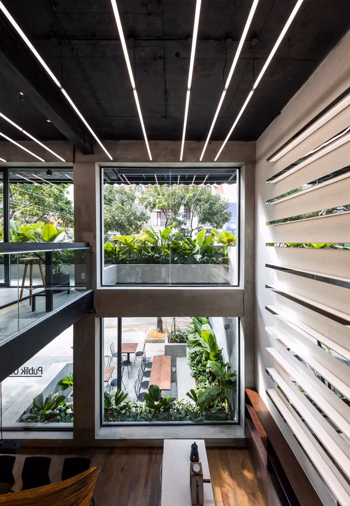 Một thiết kế mới mẻ về văn phòng làm việc xanh giữa thành phố đông đúc. Nguồn ảnh: Hiroyuki OKI.