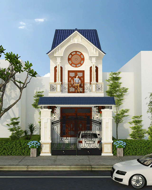 Mẫu nhà ống tân cổ điển được ưa chuộng bởi vẻ đẹp thanh thoát, tinh tế. Ảnh: Kientrucsuvietnam.