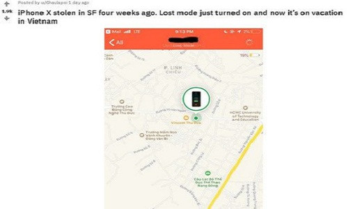 Mat trom iPhone X o My, 4 tuan sau thay o... Viet Nam