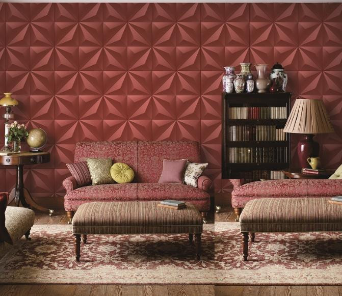 Xốp dán tường 3D họa tiết mang vẻ đẹp phá cách trẻ trung. Ảnh: NND.