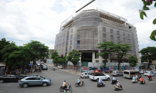 Dự án đất vàng số 5 Lê Duẩn của Tập đoàn DOJI từng được giới thiệu là công trình có phong cách kiến trúc đặc biệt. Ảnh: Antt.