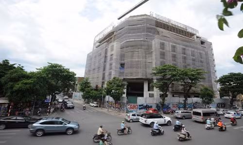 Dự án đất vàng số 5 Lê Duẩn của Tập đoàn DOJI từng được giới thiệu là công trình có phong cách kiến trúc đặc biệt. Ảnh: Antt.