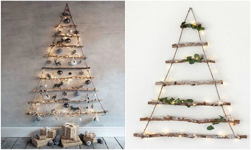 Những cành củi khô mộc mạc sẽ trở thành điểm nhấn trong nhà mùa Giáng sinh.