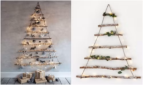 Những cành củi khô mộc mạc sẽ trở thành điểm nhấn trong nhà mùa Giáng sinh.