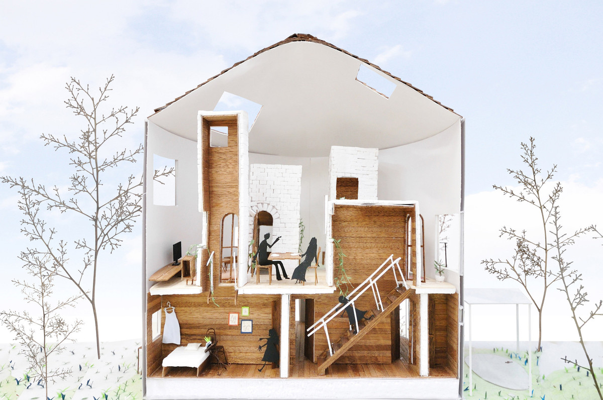 Bản thiết kế của ngôi nhà độc đáo. Nguồn ảnh: Archdaily.