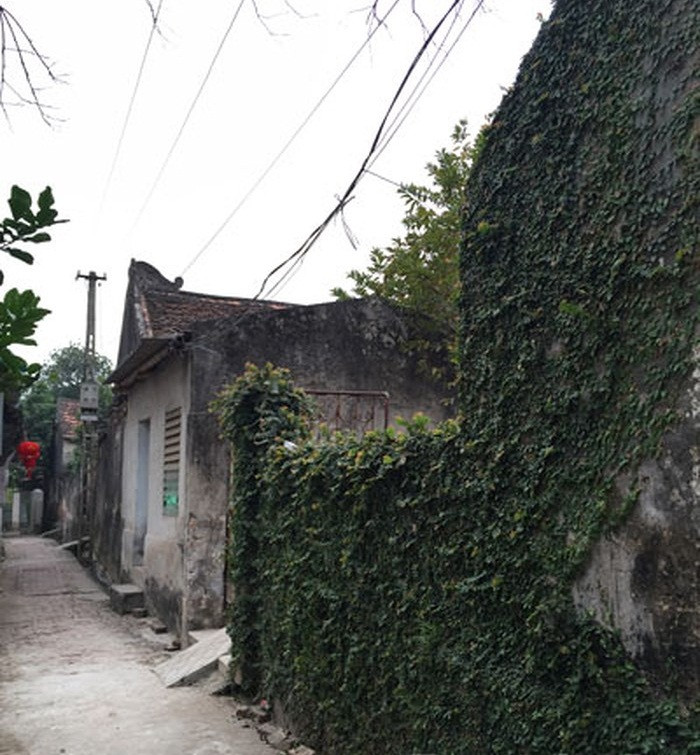 Biệt thự làng Cựu tạo cảm giác thân thuộc với con đường lát gạch nghiêng. Ảnh: Anninhthudo.