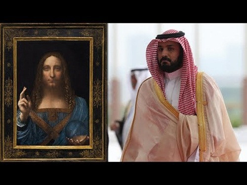 Thái tử Mohammed bin Salman còn có sở thích sưu tầm tranh. Ông từng bỏ ra tới 340 triệu bảng (10.114 tỷ đồng) chỉ để mua 1 bức tranh của danh họa Da Vinci. Ảnh: Youtube.