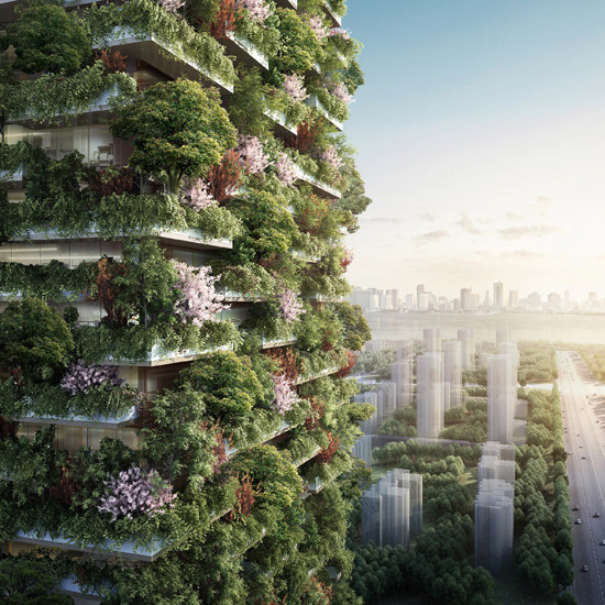 Công trình cao 112m được phủ xanh bởi hàng trăm loại cây tại thành phố Milan.